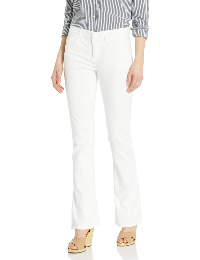 Democracy womens Absolution Itty Bitty Boot Jeans, Optic White, 6 US - Image 1